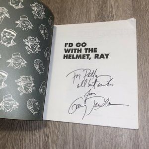 AUTOGRAPHED BOOK: GB Trudeau [1991] I'd Go with the Helmet, Ray Doonesbury Garry